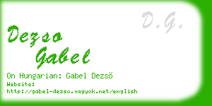 dezso gabel business card